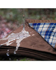 Wool Waxed Canvas Waterproof Blanket - Camping Outdoor Bushcraft - Plaid