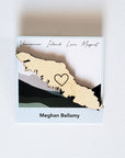 Vancouver Island Wood Love Magnet with Heart Engraving