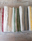 Tea Towel - 100% Linen - Rustic Natural Stripe