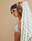 Towel (Beach) - Premium Woven - Green Illusion