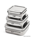 Stainless Steal Tiffin Lunch Box (square trio)