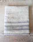 Tea Towel - 100% Linen - Rustic Natural Stripe