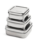 Stainless Steal Tiffin Lunch Box (square trio)