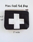 First Aid Kit Bag (mini) - Zipper Pouch - Army Green & Pink